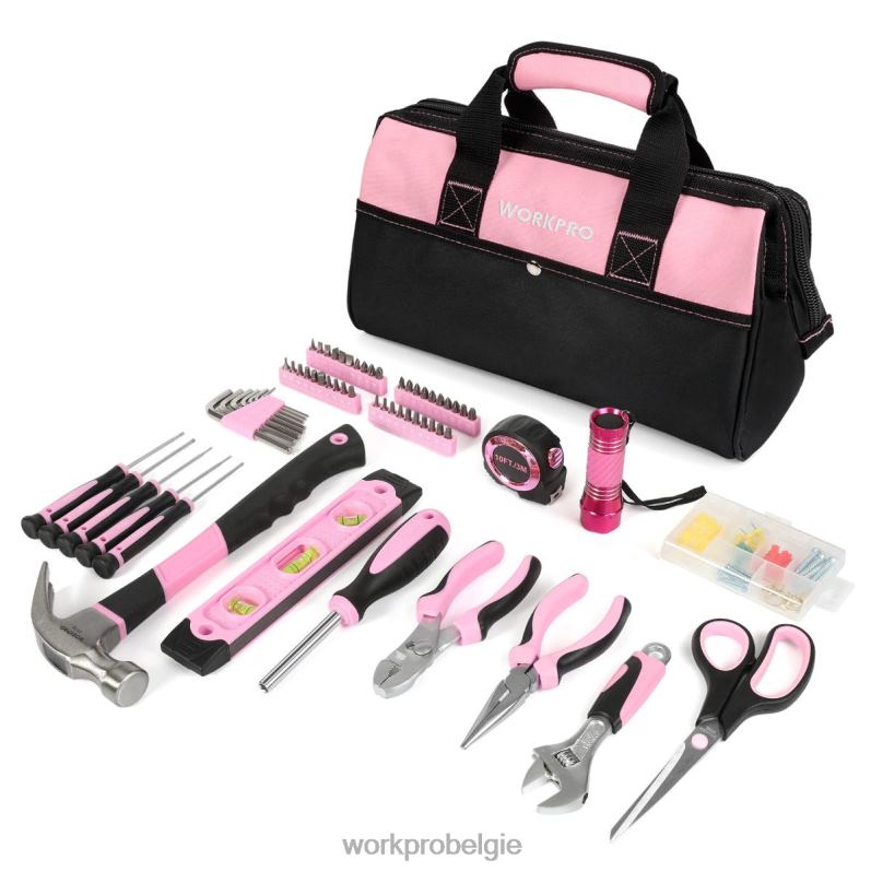 WORKPRO 106-delige damesreparatieset voor thuis, met opbergtas met wijd open opening 6BNP0245 hulpmiddel behulpzaam