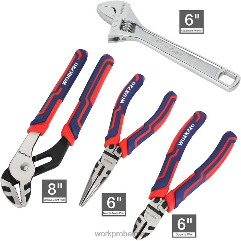 WORKPRO 87-delige mechanische gereedschapsset, handgereedschapset met opbergdoos voor gereedschap 6BNP0305 hulpmiddel morden