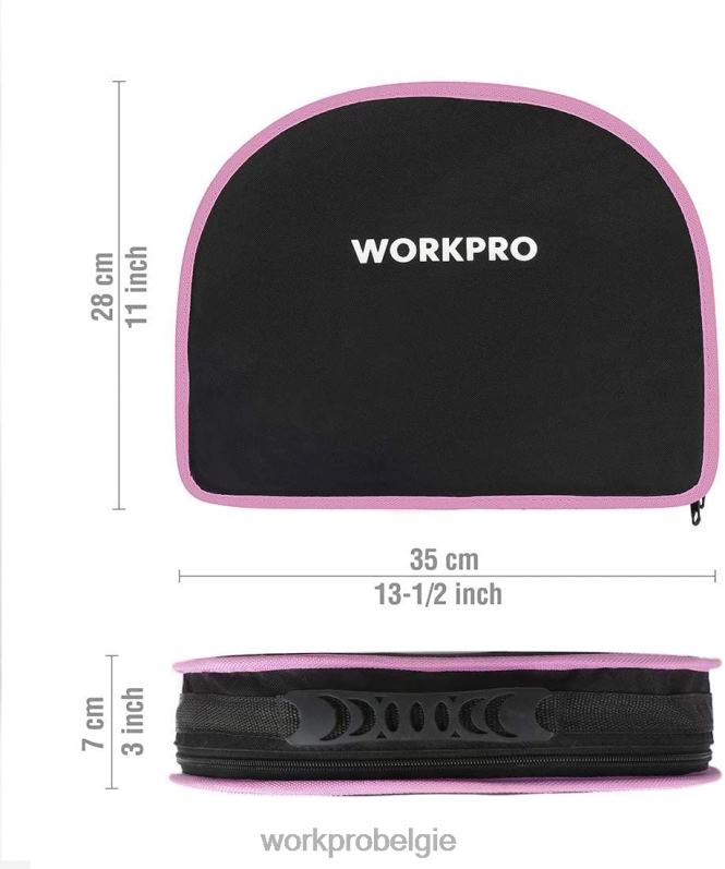 WORKPRO Gereedschapsset van 103 stuks met gemakkelijk mee te nemen rond etui, perfect voor doe-het-zelf-onderhoud in huis 6BNP0248 hulpmiddel roze