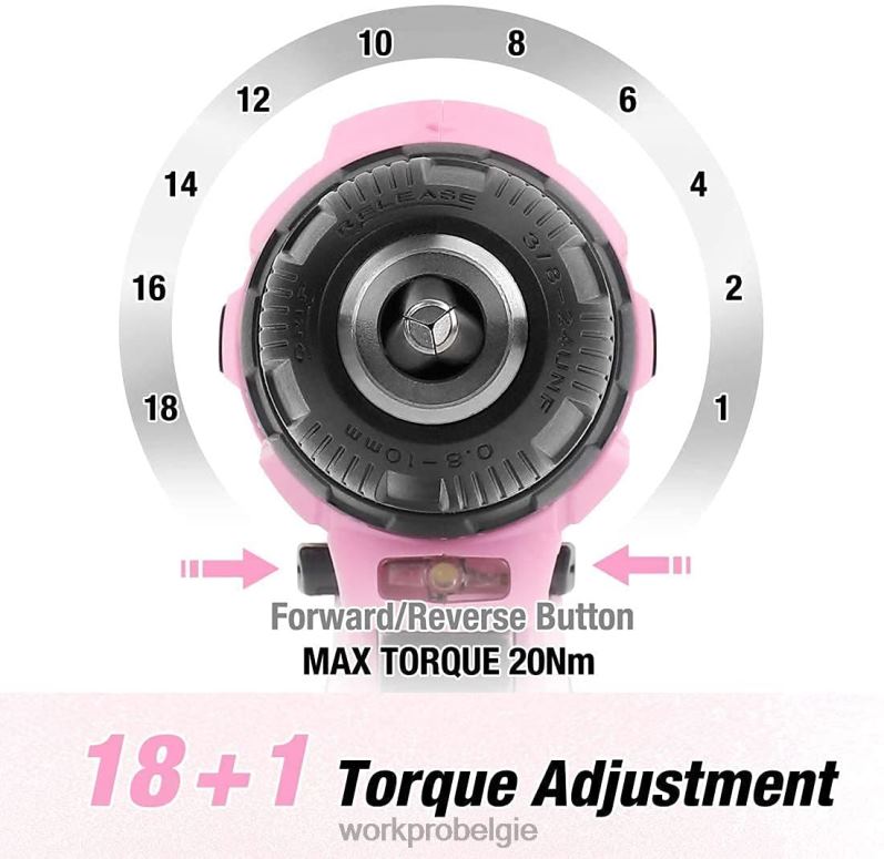 WORKPRO accuboormachineset 12v elektrische schroevendraaier gereedschapsset voor dames 6BNP0263 hulpmiddel roze