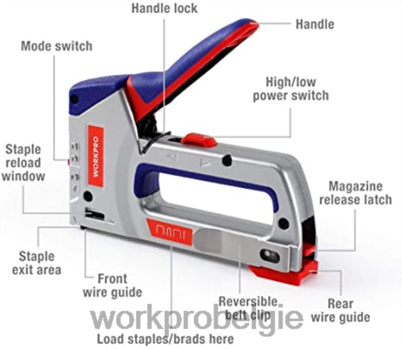 WORKPRO 12V draadloze roterende gereedschapsset & 276-delige accessoireset voor roterende gereedschappen & 8-delige klemmenset & 4-in-1 nietpistoolset 6BNP0317 hulpmiddel morden