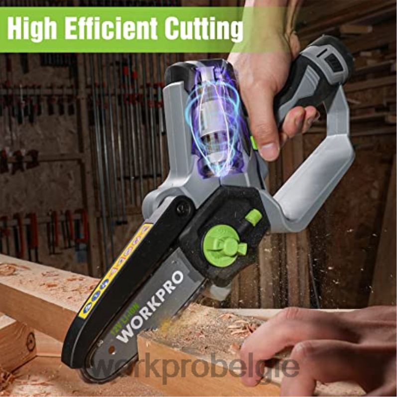 WORKPRO accukettingzaag & 7-delige tuingereedschapset & 2 paar tuinhandschoenen & tuinkniebeschermers 6BNP0314 hulpmiddel bruikbaar