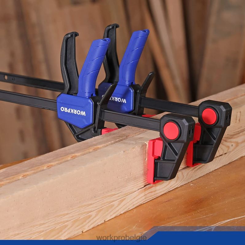 WORKPRO 2 stuks staafklemmen voor houtbewerking, middelzware klem/spreider met één hand van 300 lbs 6BNP0118 hulpmiddel morden