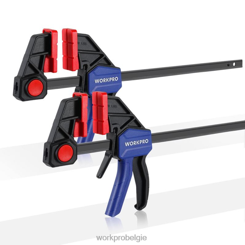 WORKPRO 2 stuks staafklemmen voor houtbewerking, middelzware klem/spreider met één hand van 300 lbs 6BNP0123 hulpmiddel behulpzaam