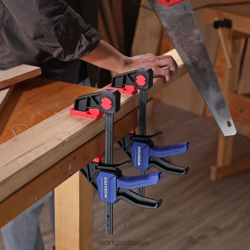 WORKPRO 2 stuks staafklemmen voor houtbewerking, middelzware klem/spreider met één hand van 300 lbs 6BNP0123 hulpmiddel behulpzaam