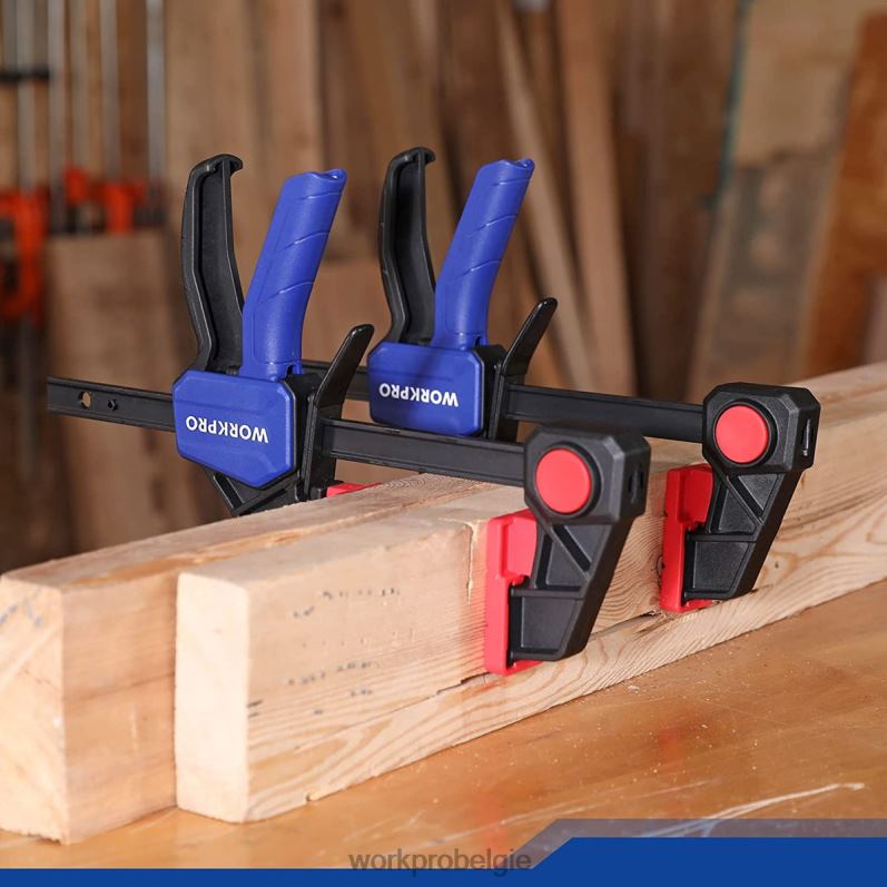 WORKPRO 2 stuks staafklemmen voor houtbewerking, middelzware klem/spreider met één hand van 300 lbs 6BNP0123 hulpmiddel behulpzaam