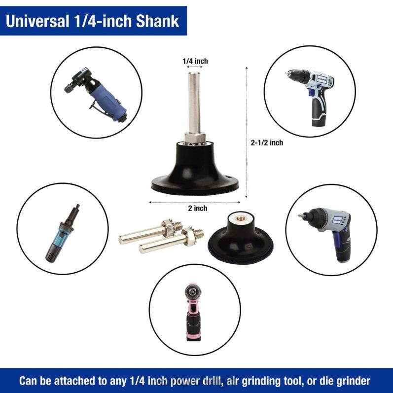 WORKPRO 101-delige schuurschijvenset 2 inch schijven met 1/4 inch houder 6BNP0193 hulpmiddel bruikbaar
