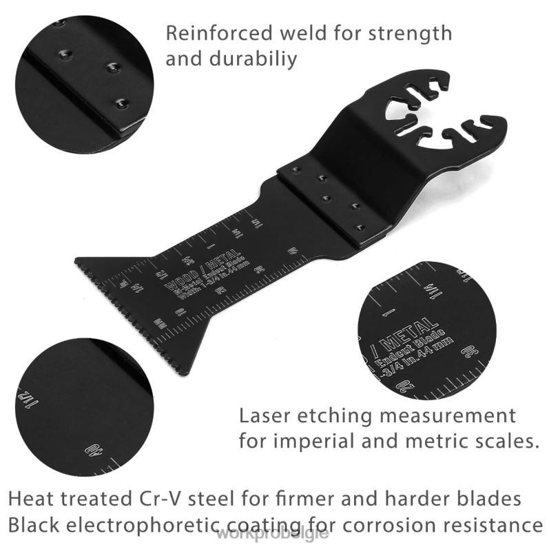 WORKPRO 25 stuks oscillerende zaagbladen, snijblad, universeel multitoolaccessoire voor schuren, slijpen en snijden 6BNP0200 hulpmiddel morden