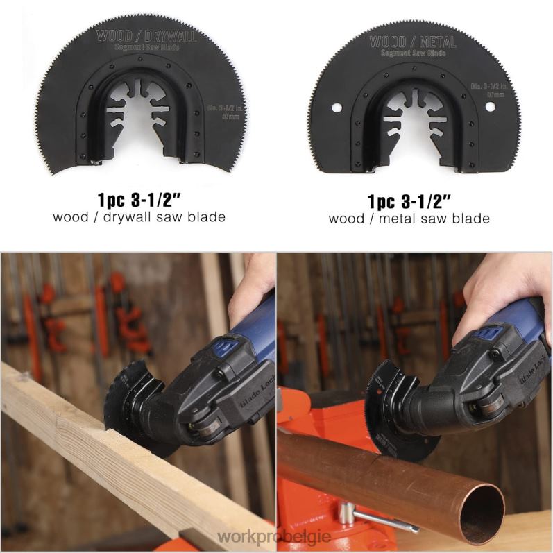 WORKPRO 25 stuks oscillerende zaagbladen, snijblad, universeel multitoolaccessoire voor schuren, slijpen en snijden 6BNP0200 hulpmiddel morden