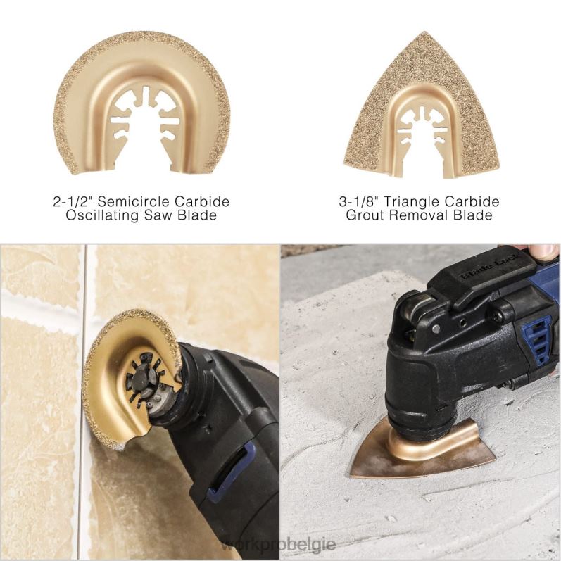 WORKPRO 25 stuks oscillerende zaagbladen, snijblad, universeel multitoolaccessoire voor schuren, slijpen en snijden 6BNP0200 hulpmiddel morden