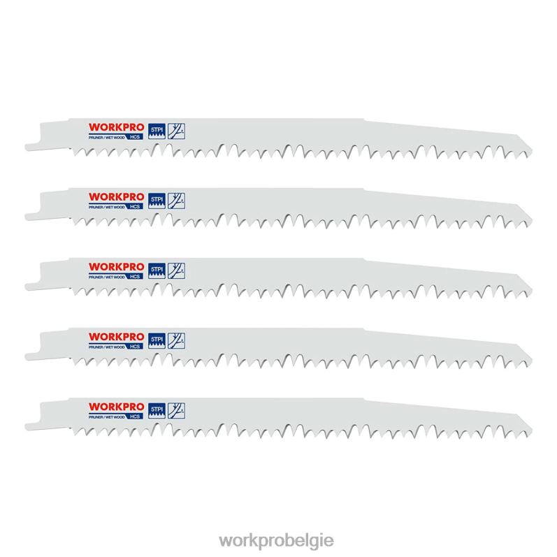 WORKPRO 5-delige 9-inch reciprozaagbladenset voor houtsnoei 6BNP0208 hulpmiddel behulpzaam