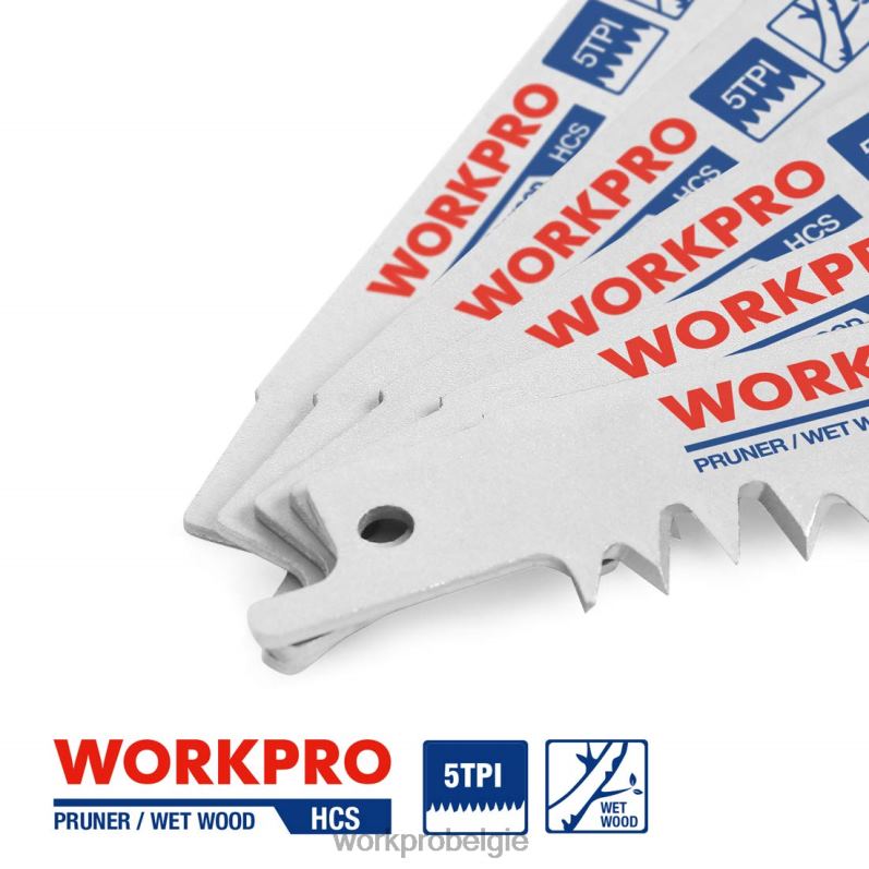 WORKPRO 5-delige 9-inch reciprozaagbladenset voor houtsnoei 6BNP0208 hulpmiddel behulpzaam
