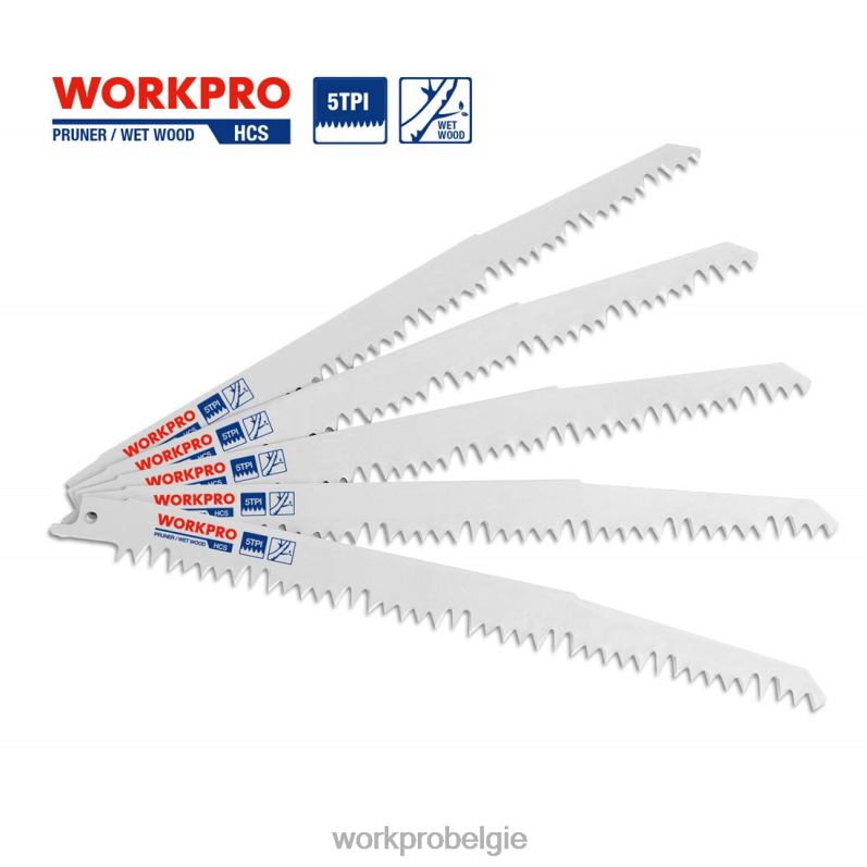 WORKPRO 5-delige 9-inch reciprozaagbladenset voor houtsnoei 6BNP0208 hulpmiddel behulpzaam