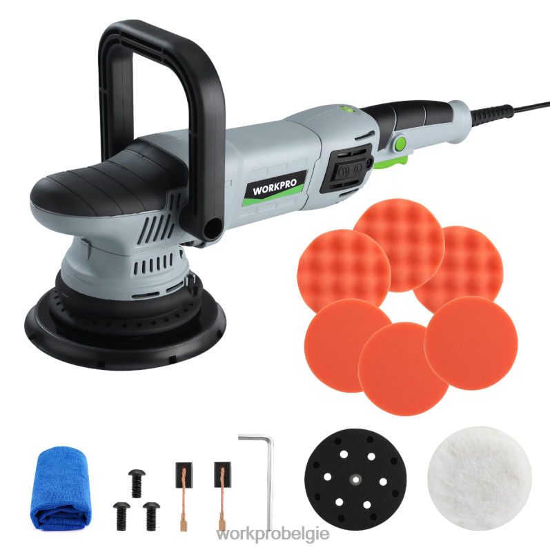 WORKPRO bufferpolijstmachine, 6-inch 1080w dual-action excentrische polijstset 6BNP0240 hulpmiddel morden