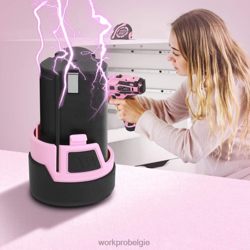 WORKPRO 12V lithium-ion vervangende accu voor 12V accuboormachine 6BNP0223 hulpmiddel roze