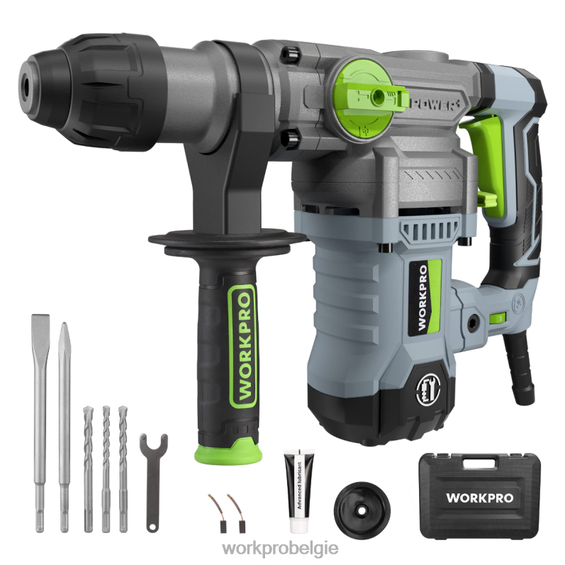 WORKPRO 12,5 ampère 1-1/4 inch premium sds-plus boorhamer, zware versie met snoer 6BNP0179 hulpmiddel behulpzaam