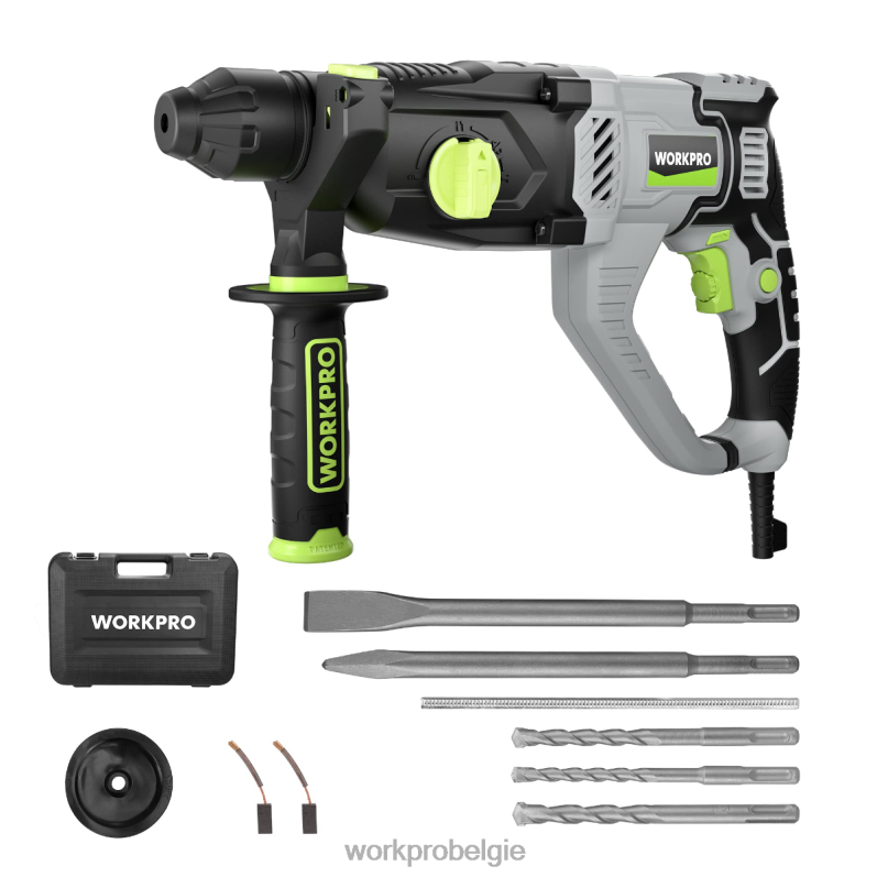 WORKPRO 7,5 ampère 1-1/4 inch premium sds-plus boorhamer, lichtgewicht versie met snoer 6BNP0178 hulpmiddel bruikbaar
