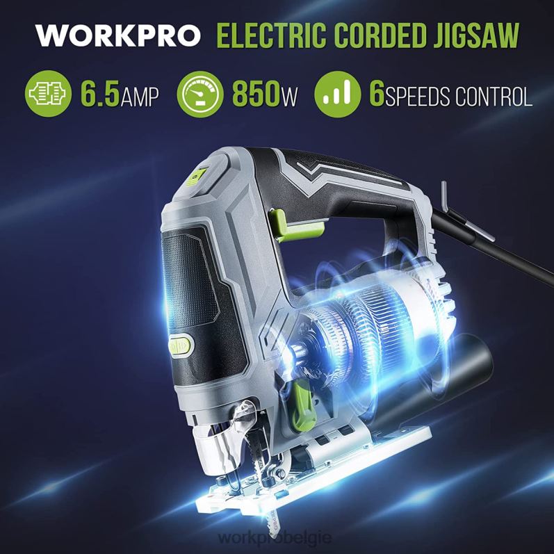 WORKPRO decoupeerzaag, 6,5 ampère 850 W elektrische decoupeerzaag met snoer 6BNP0241 hulpmiddel morden