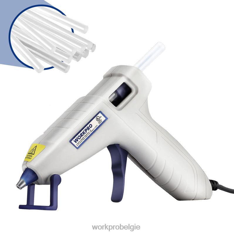 WORKPRO Mini-hetelijmpistoolset met 20 stuks hetelijmsticks 6BNP0162 hulpmiddel roze/wit