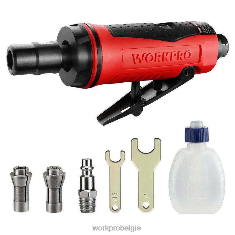 WORKPRO luchtslijpmachine, 1/4-inch pneumatische rechte slijpmachine, 25000 tpm, luchtaangedreven slijpmachine 6BNP0183 hulpmiddel nieuw