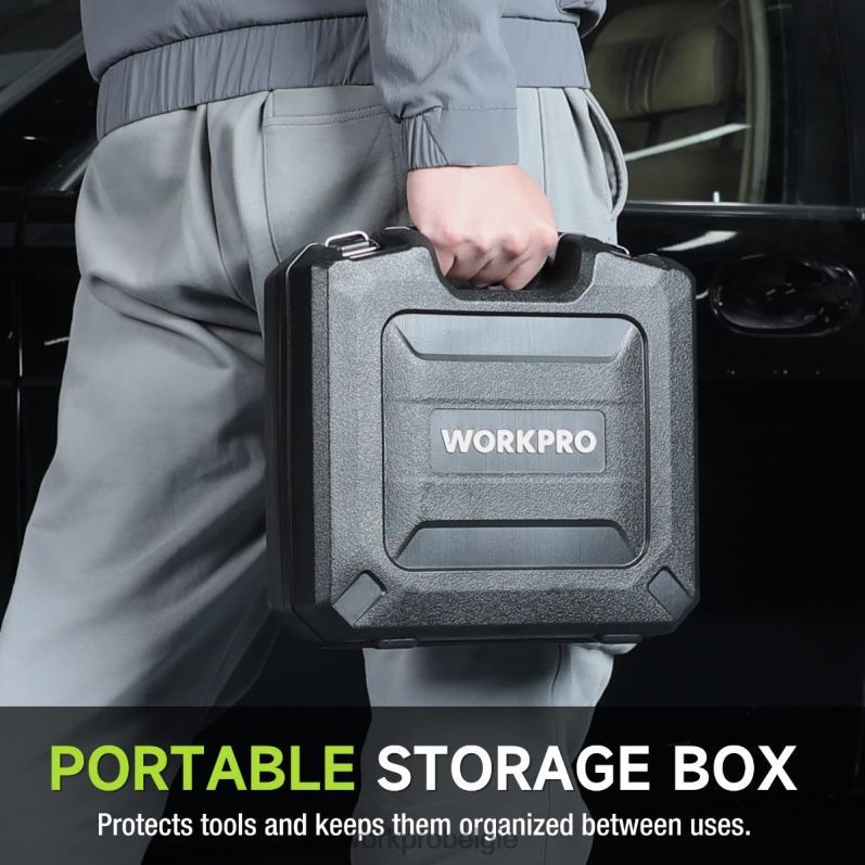 WORKPRO 20V accu-slagmoersleutel, met 4,0 Ah accu, snellader, 4 slagdoppen en opbergkoffer 6BNP0188 hulpmiddel morden