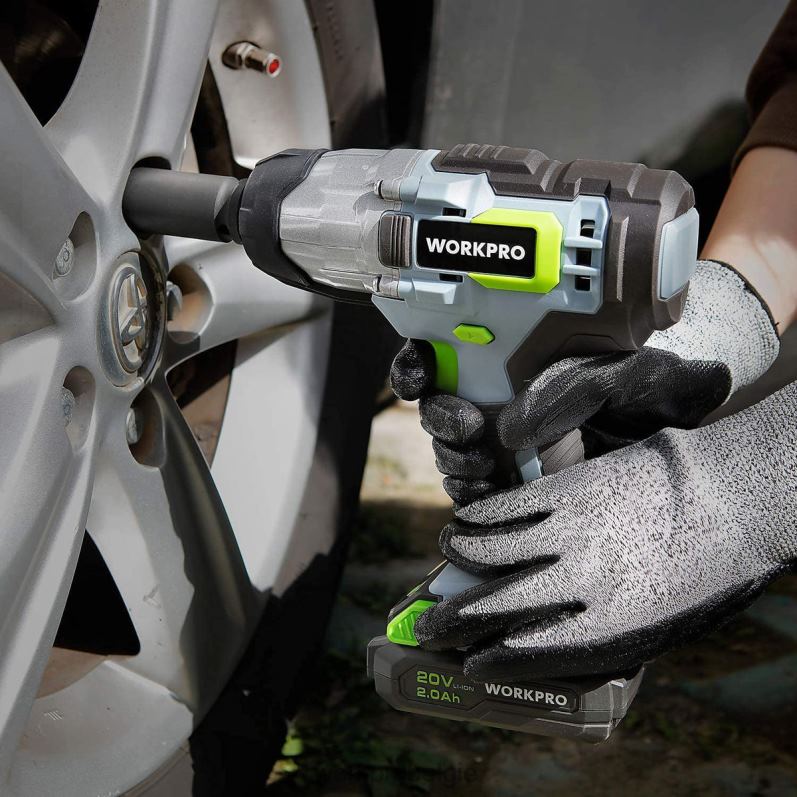 WORKPRO Accu-slagmoersleutel van 20 V met snellader-riemclip voor gemakkelijk dragen 6BNP0187 hulpmiddel morden