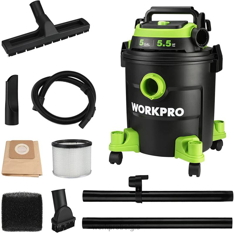 WORKPRO Winkelstofzuiger van 5 gallon, winkelstofzuiger van 5,5 pk met hepa-filter, slang en accessoires 6BNP0214 hulpmiddel morden
