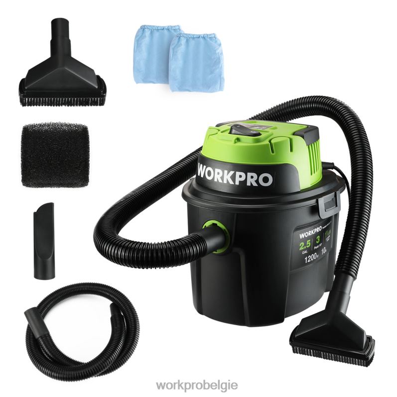WORKPRO nat/droog stofzuiger 2,5 gallon 3 piek pk, draagbare winkelstofzuiger voor thuis 6BNP0216 hulpmiddel bruikbaar