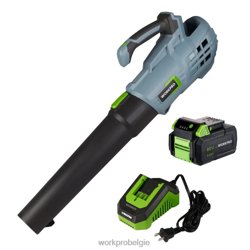 WORKPRO 20V draadloze bladblazer met 5 instelbare snelheden, 4,0 Ah batterij met grotere capaciteit en snellader inbegrepen 6BNP0292 hulpmiddel behulpzaam