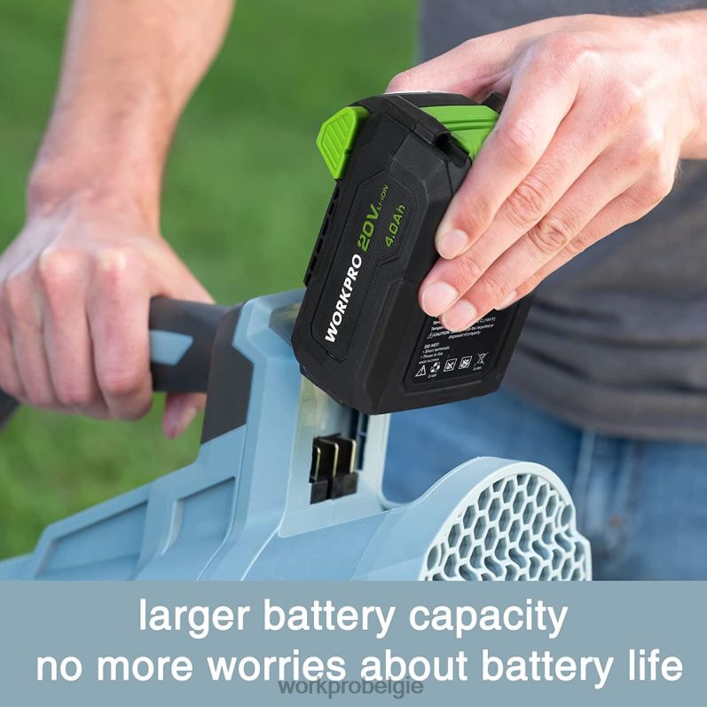 WORKPRO 20V draadloze bladblazer met 5 instelbare snelheden, 4,0 Ah batterij met grotere capaciteit en snellader inbegrepen 6BNP0292 hulpmiddel behulpzaam