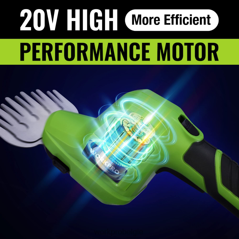 WORKPRO 2 in 1 20 V elektrische draadloze grasheggenschaar en draagbare struikenschaar, met 2,0 Ah oplaadbare lithium-ionbatterij en 1 uur snellader 6BNP0302 hulpmiddel bruikbaar