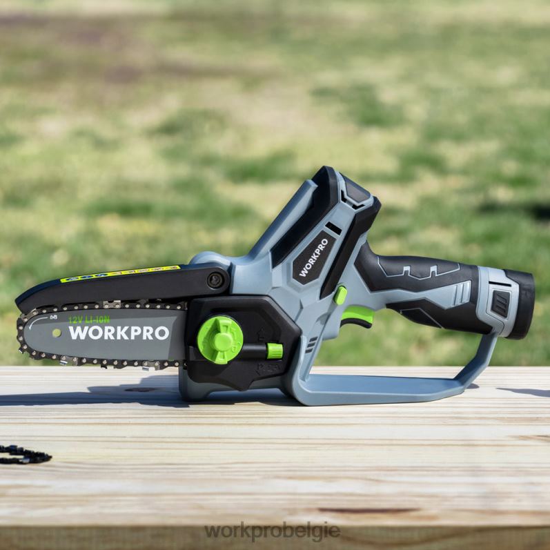 WORKPRO mini-kettingzaag, draadloze elektrische compacte kettingzaag met 2 accu\'s, vervangend zaagblad en ketting 6BNP0291 hulpmiddel nieuw