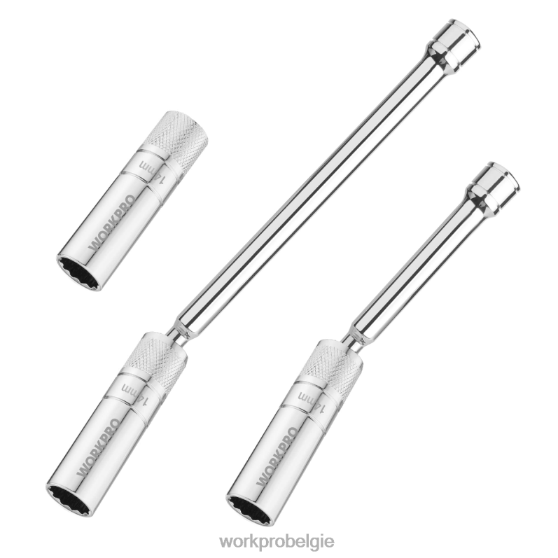 WORKPRO 3 stuks-14 mm dunne wandcontactdoos met 6- en 10-inch verlengstukkenmagnetische draaibare bougiedopset 6BNP0143 hulpmiddel behulpzaam