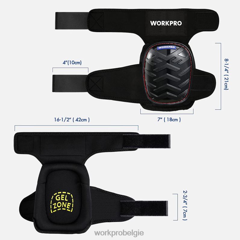 WORKPRO gelkniebeschermers met antislipbanden, professionele kniebeschermers voor op het werk 6BNP0129 hulpmiddel morden