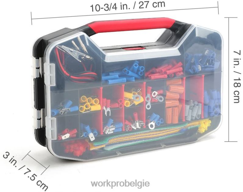 WORKPRO 582 stuks krimpterminals draadconnectoren krimpkous elektrische reparatieset met draadknipperstripper 6BNP0152 hulpmiddel bruikbaar
