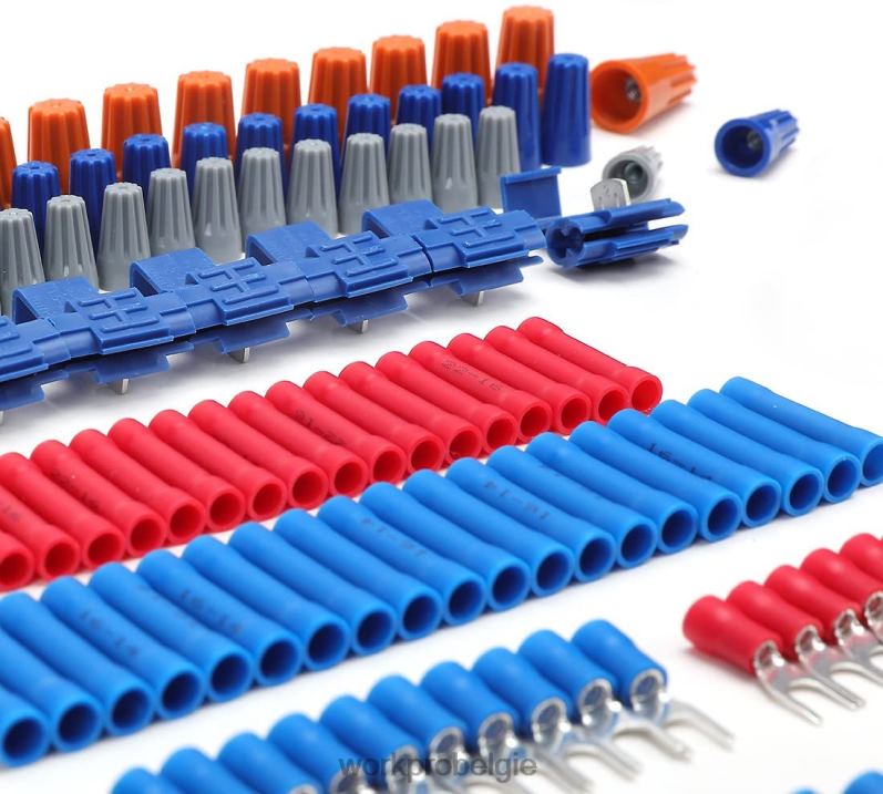 WORKPRO 582 stuks krimpterminals draadconnectoren krimpkous elektrische reparatieset met draadknipperstripper 6BNP0152 hulpmiddel bruikbaar