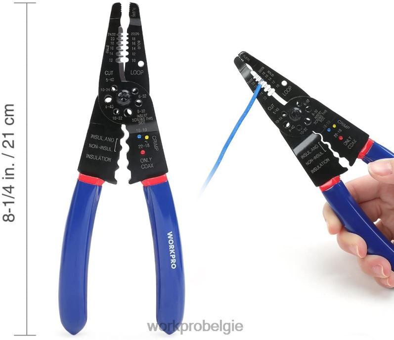 WORKPRO 582 stuks krimpterminals draadconnectoren krimpkous elektrische reparatieset met draadknipperstripper 6BNP0152 hulpmiddel bruikbaar