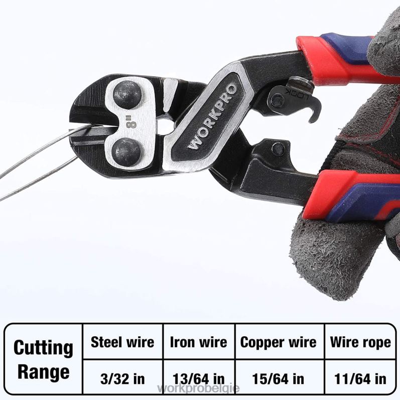 WORKPRO mini-boutensnijder met veiligheidsslot en efficiëntere hefboomwerking 6BNP0154 hulpmiddel morden