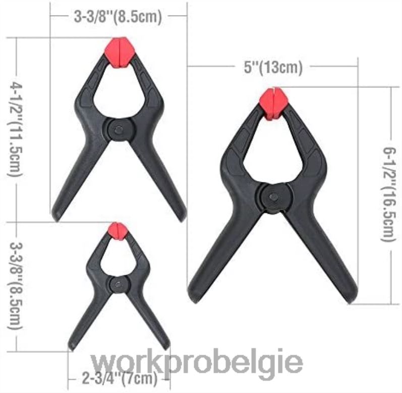 WORKPRO 16-delige nylon veerklemset voor houtbewerking, fotografiestudio\'s en doe-het-zelfwerkzaamheden 6BNP0125 hulpmiddel morden