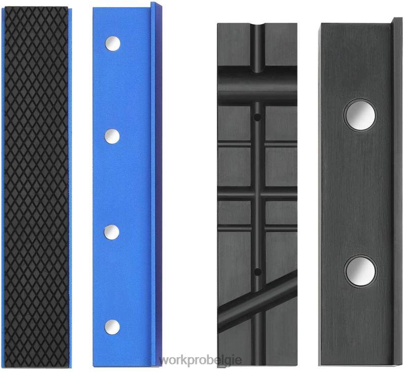 WORKPRO 2 paar bankschroef-kaakkussens, magnetische bankschroef-kaakbeschermers, multi-groef kaakkussens en aluminium kussentjesset 6BNP0117 hulpmiddel morden