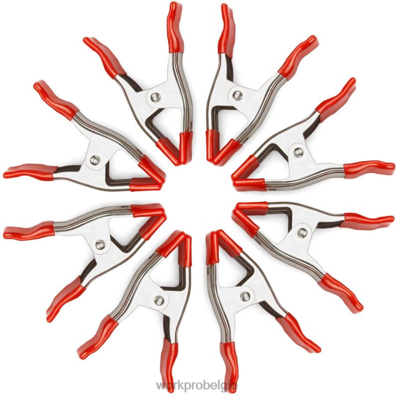 WORKPRO 8 stuks metalen veerklemmen vernikkeld staal zware klemset 6-5/16 inch voor houtbewerking aangrijpend camping fotostudio's 6BNP0122 hulpmiddel nieuw