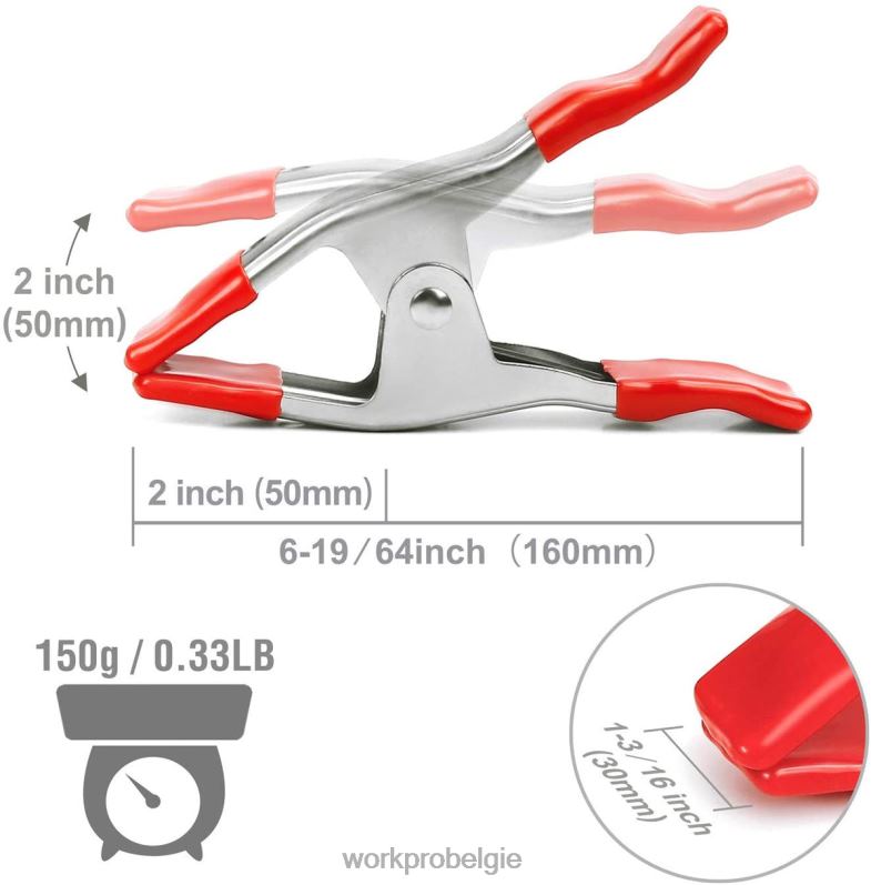 WORKPRO 8 stuks metalen veerklemmen vernikkeld staal zware klemset 6-5/16 inch voor houtbewerking aangrijpend camping fotostudio\'s 6BNP0122 hulpmiddel nieuw