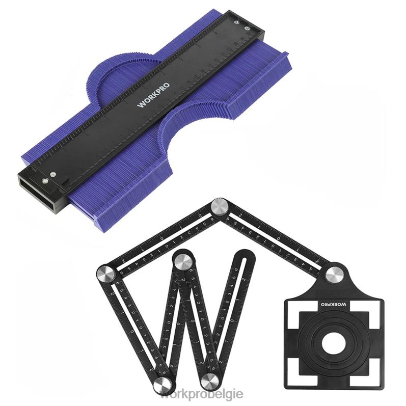WORKPRO Combinatiekit voor contourmeter en 6-zijdig hoekmeetgereedschap 6BNP0107 hulpmiddel nieuw