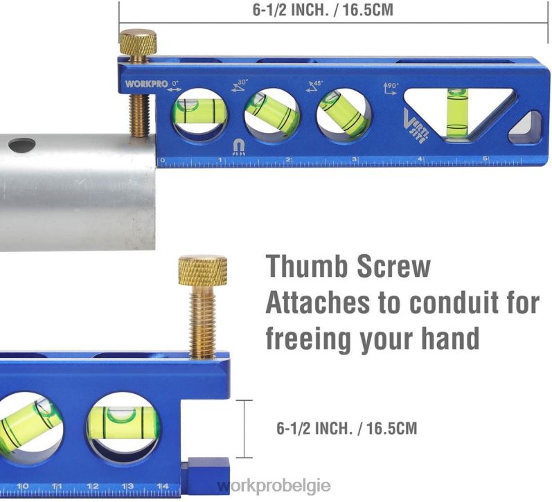 WORKPRO torpedo-niveau van aluminiumlegering 6-1 / 2 inch 6BNP0110 hulpmiddel bruikbaar