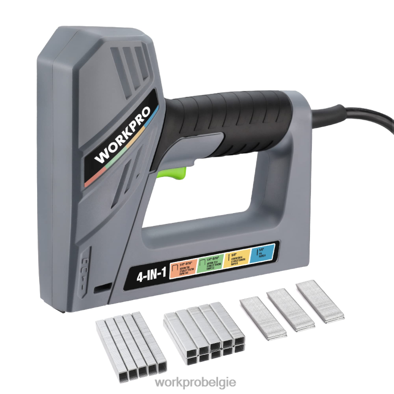 WORKPRO Elektrisch 4-in-1 schiethamer met snoer, inclusief 3000 stuks nietjes en spijkers 6BNP060 hulpmiddel behulpzaam