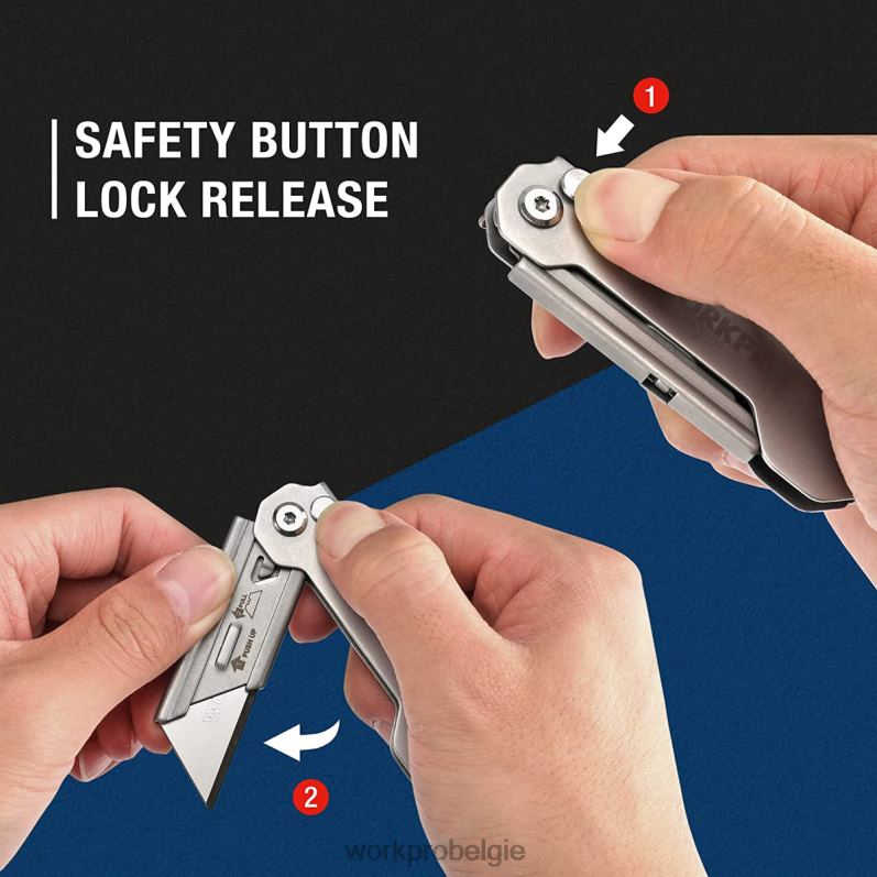 WORKPRO 3-delige opvouwbare messets, snelwisselmessen, box cutter 6BNP043 hulpmiddel behulpzaam