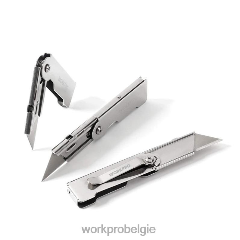 WORKPRO 3-delige snelwisselbare opvouwbare zakmesset met riemclip 6BNP045 hulpmiddel morden