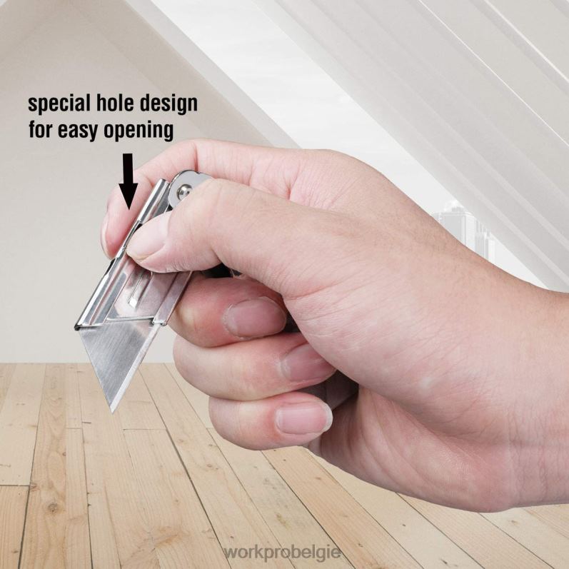 WORKPRO 3-delige snelwisselbare opvouwbare zakmesset met riemclip 6BNP045 hulpmiddel morden
