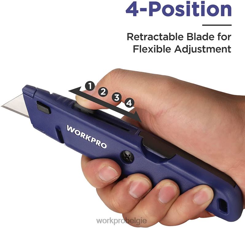WORKPRO intrekbaar mes met extra mesopslag, 2 stuks snelwisselbare kokers 6BNP056 hulpmiddel morden