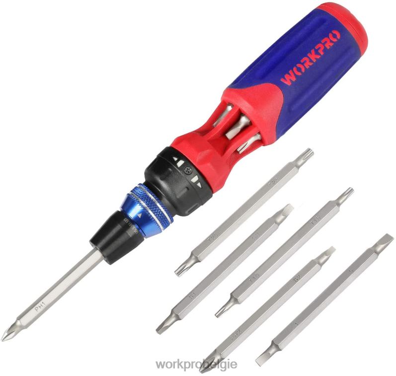 WORKPRO 12-in-1 ratelende multi-bit snellaadmechanisme-schroevendraaier 6BNP0101 hulpmiddel morden